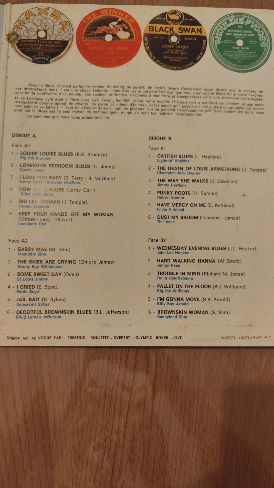 Compilation Vinyl (2 vinyls) 33RPM "25 Giants of Blues" Vogue Edition 1975 – photo 4